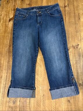 DKNY Y2K Women's Dark Blue Cuffed Capri Jeans